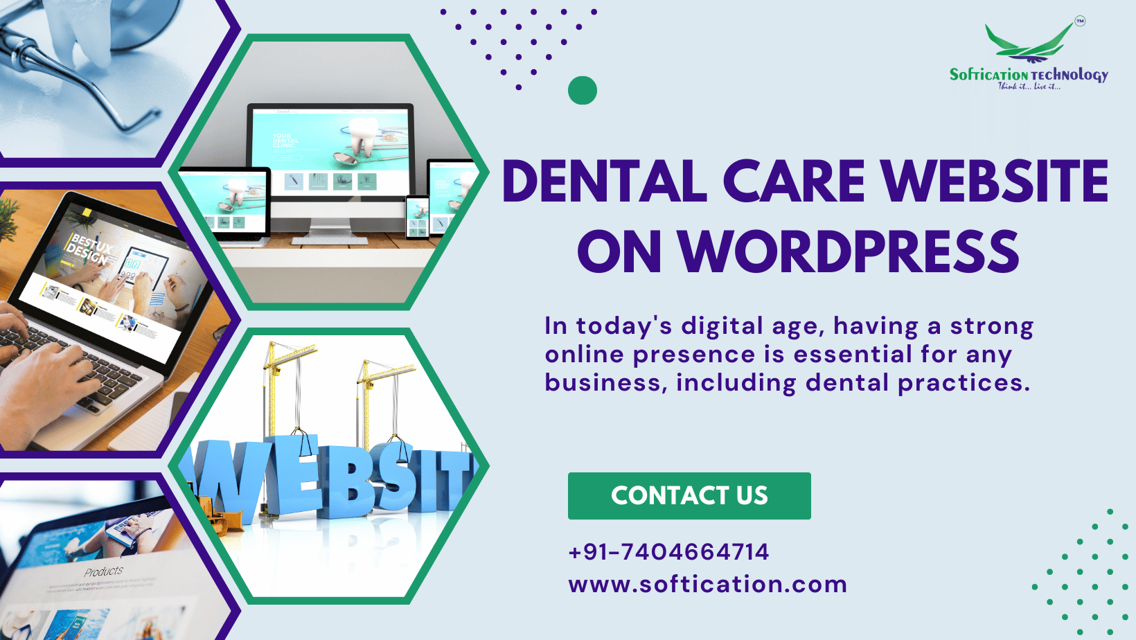 Create an exceptional dental care website on WordPress using premium themes. Learn about essential features, customization tips, and the expert services of SoftiCation Technology to enhance your online presence and attract more patients.